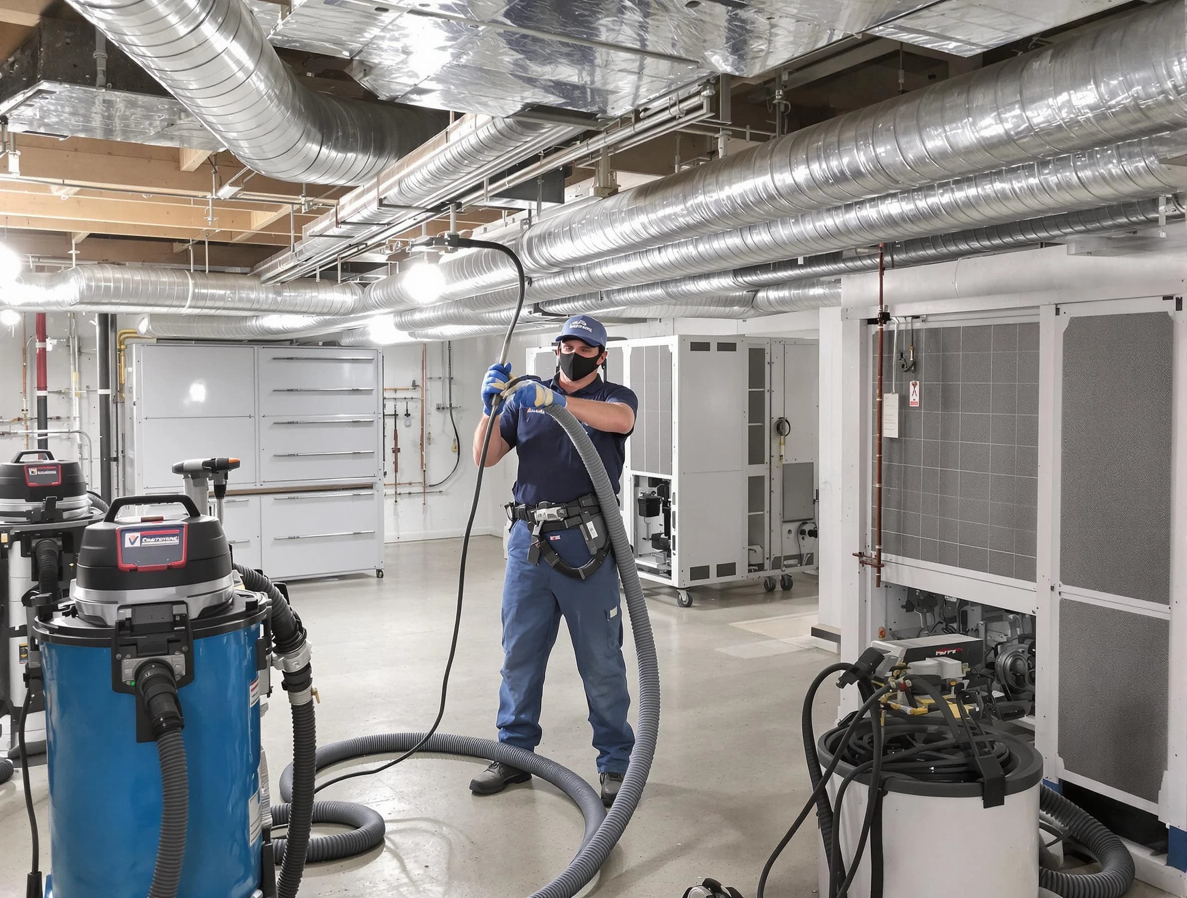 Menifee Air Duct Cleaning specialist performing thorough central air duct cleaning for improved system efficiency in Menifee