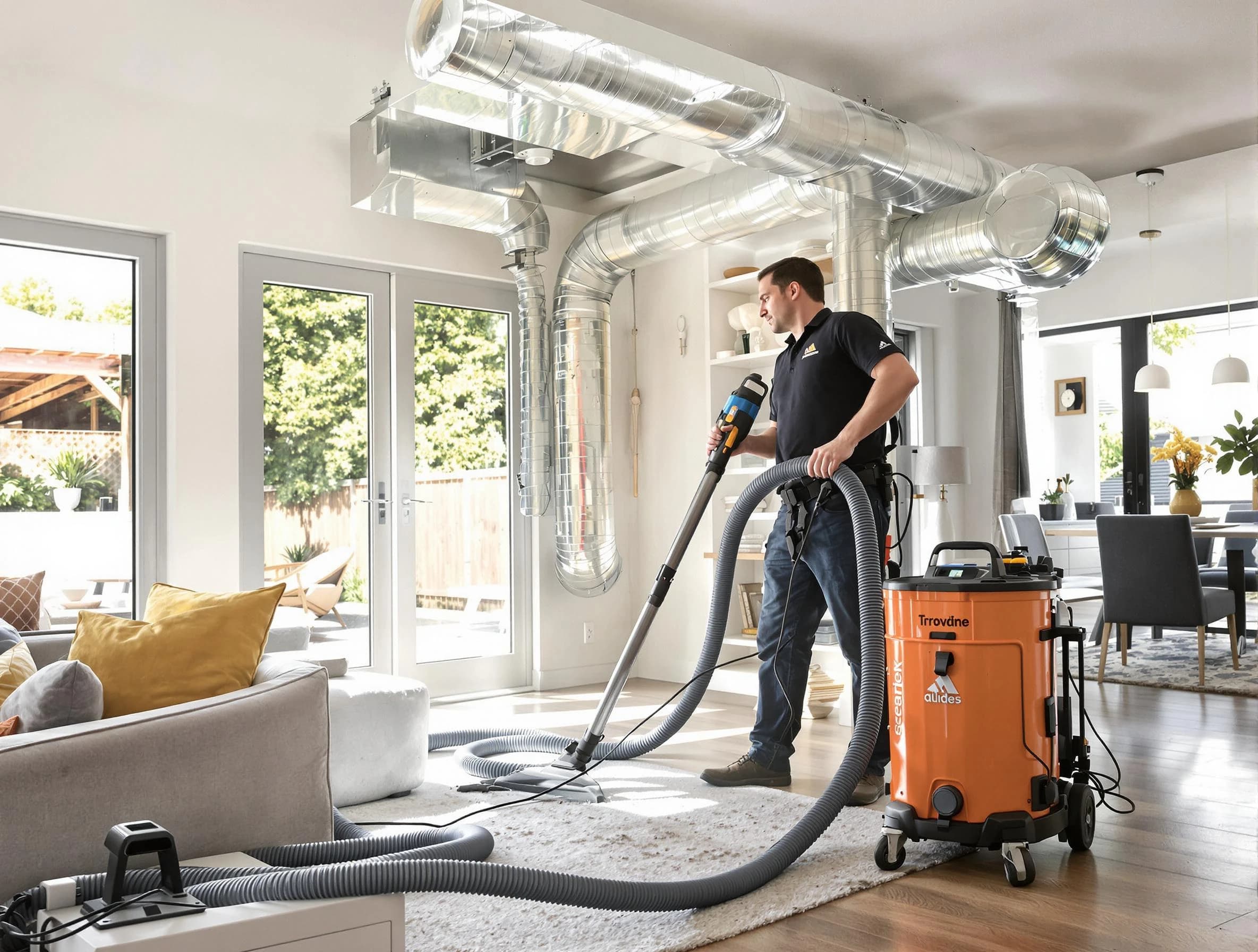 Menifee Air Duct Cleaning specialist performing thorough residential duct cleaning using advanced equipment in Menifee
