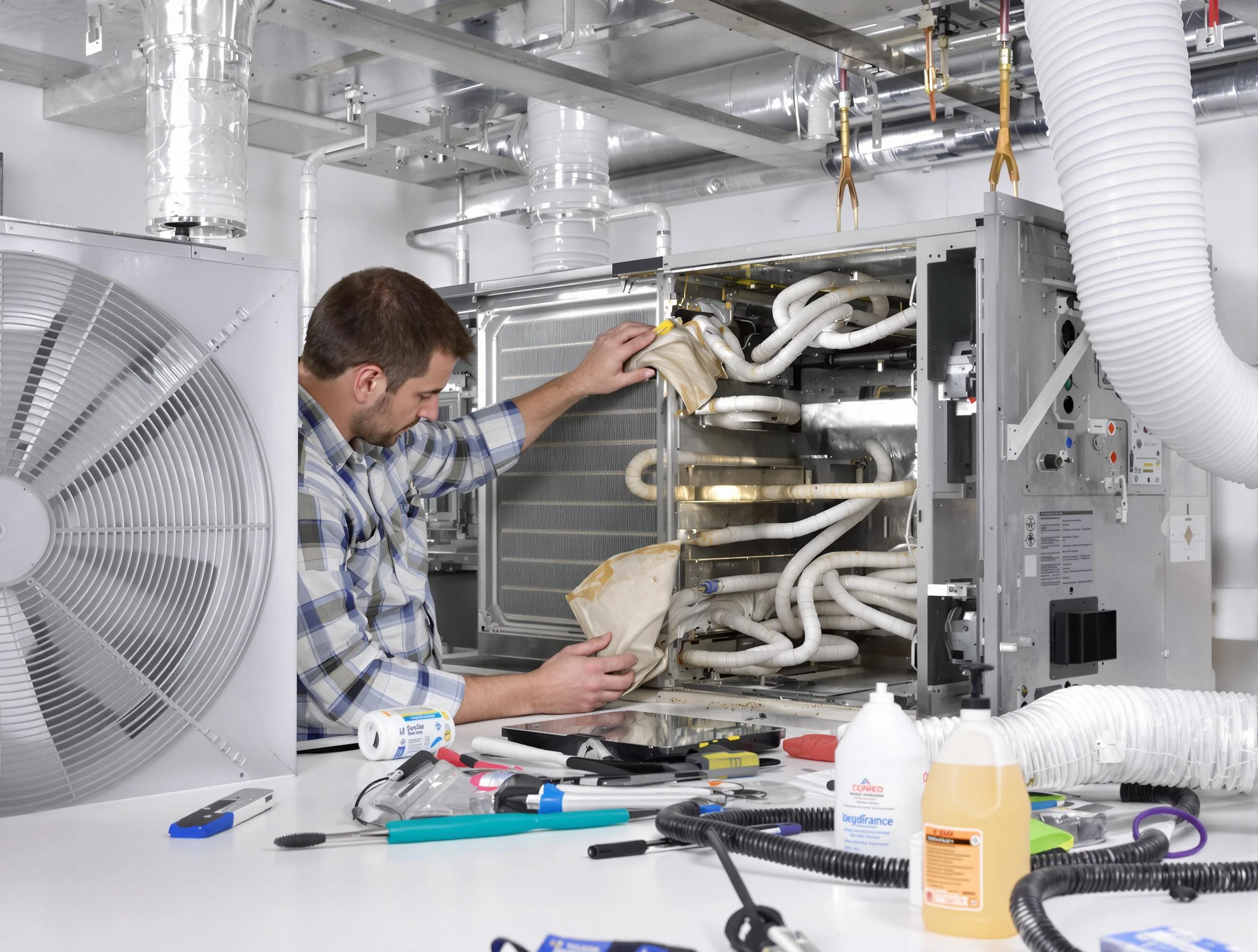 Menifee Air Duct Cleaning specialist performing precision AC coil cleaning in Menifee